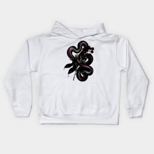 Two Headed Snake Tattoo Style Kids Hoodie